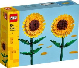 LEGO® Słoneczniki 40524 – zestaw konstrukcyjny z dwoma żółtymi kwiatami i zielonymi łodygami