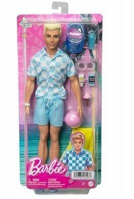 alka Barbie Ken na plaży z akcesoriami – koszula, szorty, dodatki Mattel GYM97