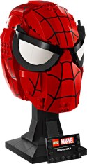 LEGO Marvel 76285 – Maska Spider-Mana na podstawce z tabliczką, model kolekcjonerski z 487 elementów