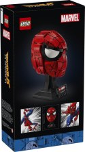LEGO Marvel 76285 – Maska Spider-Mana na podstawce z tabliczką, model kolekcjonerski z 487 elementów