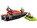 LEGO City 60373 Łódź strażacka z motorówką, minifigurkami i akcesoriami strażackimi, zestaw dla dzieci 5+