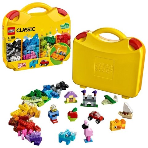 LEGO Classic 10713 – Kreatywna Walizka z klockami i katalogiem LEGO 2019 PL, zestaw z 213 elementami w żółtej walizce LEGO Classic 10713 – Kreatywna Walizka z klockami i katalogiem LEGO 2019 PL, zestaw z 213 elementami w żółtej walizce