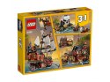 LEGO Creator 31109 – Statek Piracki 3 w 1 z 1264 elementami, modelem statku, pirackiej karczmy i Wyspy Czaszek