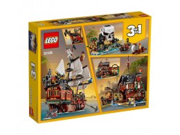LEGO Creator 31109 – Statek Piracki 3 w 1 z 1264 elementami, modelem statku, pirackiej karczmy i Wyspy Czaszek