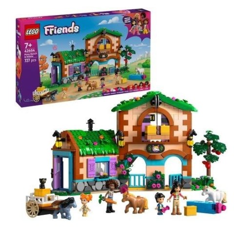 LEGO Friends 42654 Ranczo kucyków i stajnia – zestaw z minilaleczkami i kucykami dla dzieci 7+ LEGO Friends 42654 Ranczo kucyków i stajnia – zestaw z minilaleczkami i kucykami dla dzieci 7+
