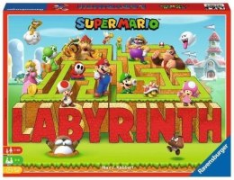 Gra planszowa Labirynt Super Mario z kolorową planszą, kartami ścieżek i pionkami graczy – dynamiczna rozrywka dla całej rodziny