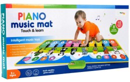 Interaktywna mata muzyczna Pianinko z nagrywaniem — zabawka edukacyjna dla dzieci 3+ z 8 instrumentami i 10 klawiszami Do-Re-Mi.