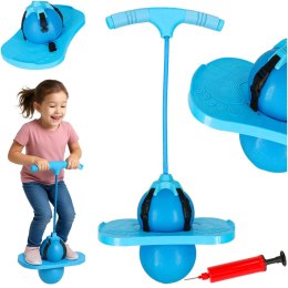 Fioletowy skoczek Pogo Jumper dla dzieci z antypoślizgową podstawą i piłką, idealny do nauki równowagi.