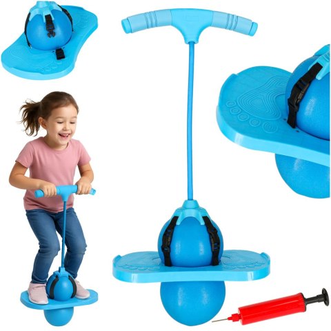 Fioletowy skoczek Pogo Jumper dla dzieci z antypoślizgową podstawą i piłką, idealny do nauki równowagi. Fioletowy skoczek Pogo Jumper dla dzieci z antypoślizgową podstawą i piłką, idealny do nauki równowagi.