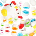 Puzzle Klocki Jajka Montessori – kolorowa kura edukacyjna z 12 jajkami do dopasowywania kształtów i kolorów