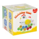 Puzzle Klocki Jajka Montessori – kolorowa kura edukacyjna z 12 jajkami do dopasowywania kształtów i kolorów