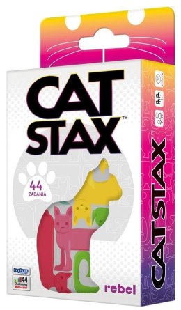 Gra Cat Stax – łamigłówka logiczna z kotami w różnych kształtach, 44 układanki do rozwiązania