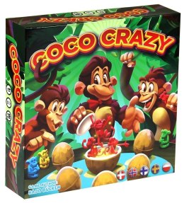 Gra planszowa Coco Crazy – plansza, kokosy i kolorowe małpki do gry pamięciowej