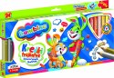 Kredki Bambino – 24 kolory w ergonomicznej, trójkątnej oprawie z temperówką. W zestawie także złota i srebrna kredka. Idealne dla dzieci 3+.