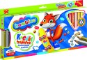 Kredki Bambino – 24 kolory w ergonomicznej, trójkątnej oprawie z temperówką. W zestawie także złota i srebrna kredka. Idealne dla dzieci 3+.