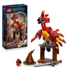 Figurka LEGO Harry Potter 76448 – ruchomy feniks Fawkes Dumbledore’a z akcesoriami i małym Fawkisem