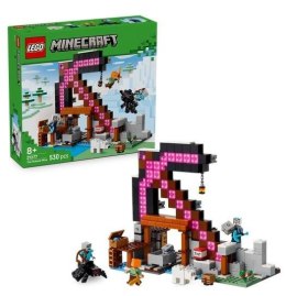 Zestaw LEGO Minecraft Kilofowa kopalnia (21277) z minifigurkami, wagonikiem i funkcją wystrzału TNT dla dzieci.