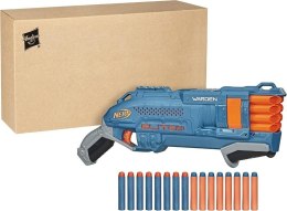 Blaster Nerf Elite 2.0 Warden DB-8 z magazynkiem na 8 strzałek i dynamicznym designem w kolorach niebieskim i pomarańczowym