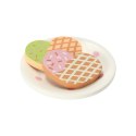 Drewniany zestaw do herbaty i kawy Lulilo Teo – serwis w pastelowych kolorach z filiżankami, ciasteczkami i tacą
