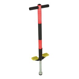 Drążek do skakania (pogo stick) dla dzieci 6+, stalowa konstrukcja z piankowymi rączkami i antypoślizgowymi podnóżkami