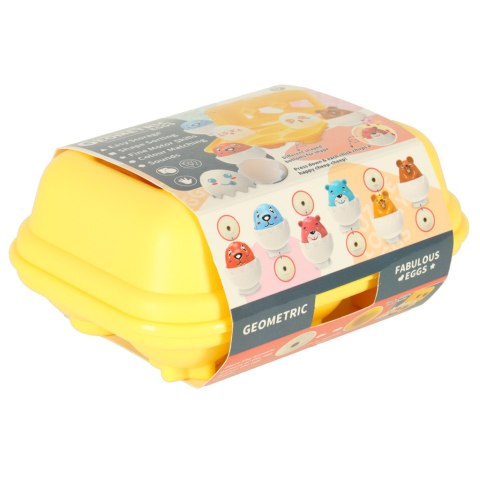Układanka edukacyjna sorter dopasuj kształty jajka montessori zwierzątka 6 szt Układanka edukacyjna sorter dopasuj kształty jajka montessori zwierzątka 6 szt